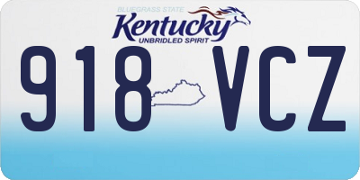 KY license plate 918VCZ