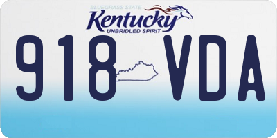 KY license plate 918VDA
