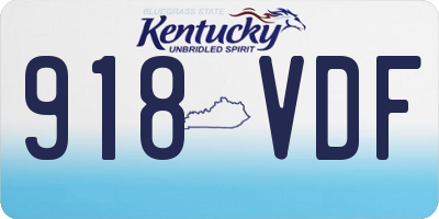 KY license plate 918VDF