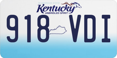 KY license plate 918VDI