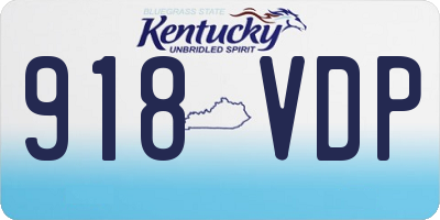 KY license plate 918VDP
