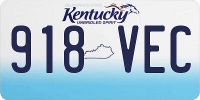 KY license plate 918VEC
