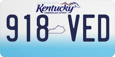 KY license plate 918VED