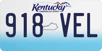 KY license plate 918VEL