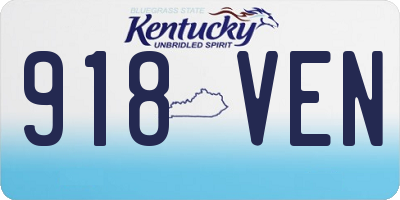 KY license plate 918VEN