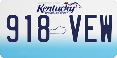 KY license plate 918VEW