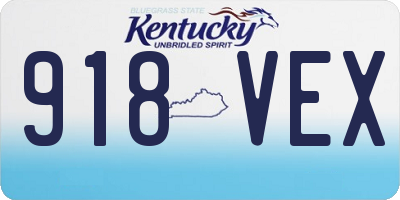 KY license plate 918VEX