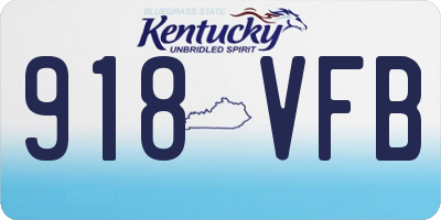 KY license plate 918VFB