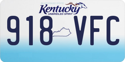 KY license plate 918VFC