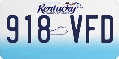KY license plate 918VFD
