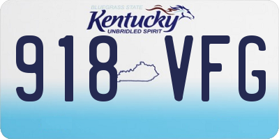 KY license plate 918VFG