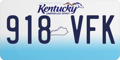 KY license plate 918VFK