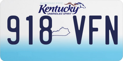 KY license plate 918VFN