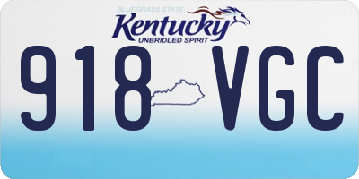 KY license plate 918VGC