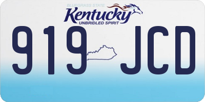 KY license plate 919JCD