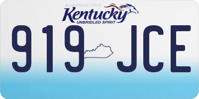 KY license plate 919JCE