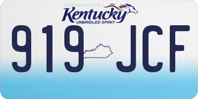 KY license plate 919JCF