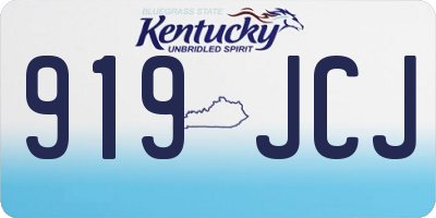 KY license plate 919JCJ