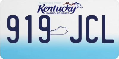 KY license plate 919JCL