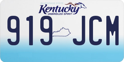 KY license plate 919JCM