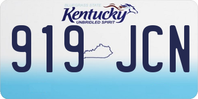 KY license plate 919JCN