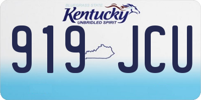 KY license plate 919JCU
