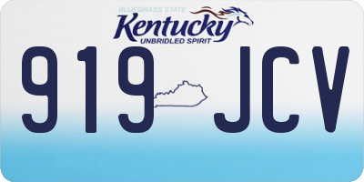 KY license plate 919JCV