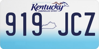 KY license plate 919JCZ