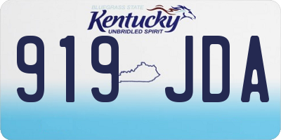 KY license plate 919JDA