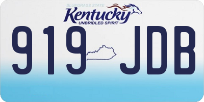 KY license plate 919JDB