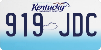 KY license plate 919JDC