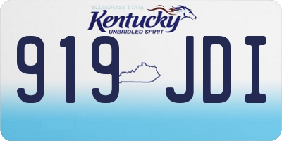 KY license plate 919JDI