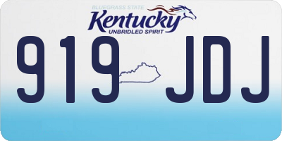 KY license plate 919JDJ