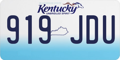 KY license plate 919JDU