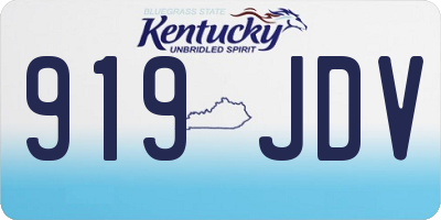 KY license plate 919JDV