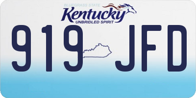 KY license plate 919JFD