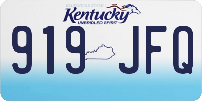 KY license plate 919JFQ