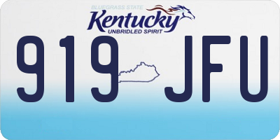 KY license plate 919JFU