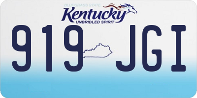 KY license plate 919JGI