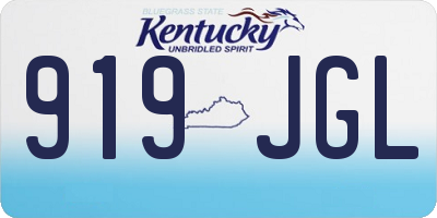 KY license plate 919JGL