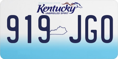 KY license plate 919JGO