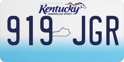 KY license plate 919JGR