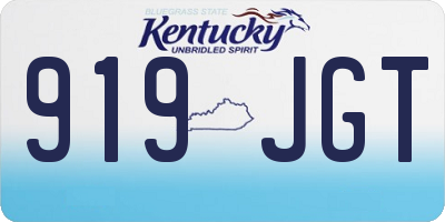 KY license plate 919JGT