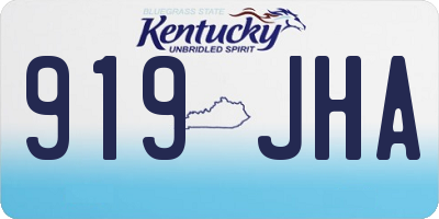 KY license plate 919JHA