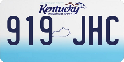KY license plate 919JHC
