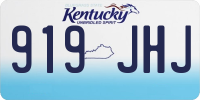 KY license plate 919JHJ