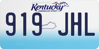 KY license plate 919JHL