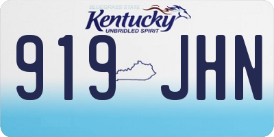 KY license plate 919JHN