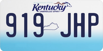 KY license plate 919JHP