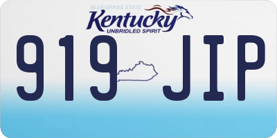 KY license plate 919JIP